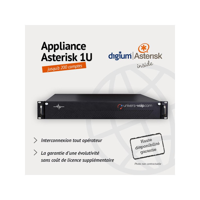 Appliance Asterisk-Xivo 1U 200 comptes Haute Disponibilité