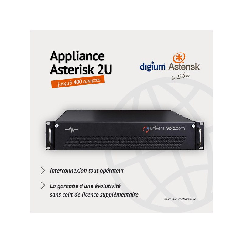 Appliance Asterisk 2U 400 comptes