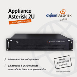 Appliance Asterisk 2U 800 comptes - Haute disponibilité