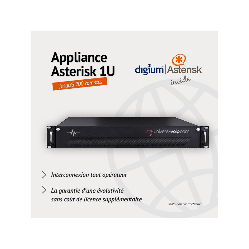 Appliance Asterisk 1U 200 Comptes